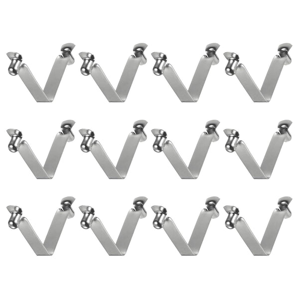 HARFINGTON 12pcs Double Button Kayak Paddle Snap Spring Clip, 42x8mm V-Shaped Locking Tube Clips