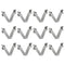 HARFINGTON 12pcs Double Button Kayak Paddle Snap Spring Clip, 42x8mm V-Shaped Locking Tube Clips