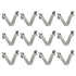 HARFINGTON 12pcs Double Button Kayak Paddle Snap Spring Clip, 42x8mm V-Shaped Locking Tube Clips