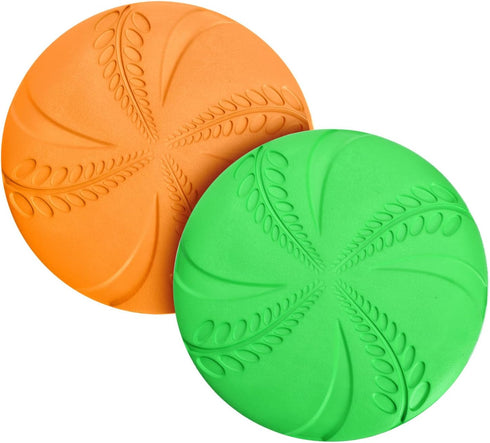 Nobleza 2 Pack Dog Flying Disc - Interactive Flyer Toys for Small, Medium, Large Dogs, Durable Outdoor Disc Toy