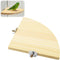 Asofelk 17CM Natural Wooden Bird Perch Platform - Flat Bird Cage Stand for