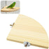 Asofelk 17CM Natural Wooden Bird Perch Platform - Flat Bird Cage Stand for