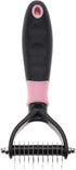 GLOGLOW Pet Grooming Brush, Shedding Brush Tool, Dematting Rakes, Fur Knot Cutter for Long and Short Hair Dogs and Cats