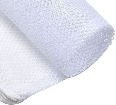 ALEGI Large Filter Media Bags, 4pcs White Net Bags with Plastic Zipper for Bio Balls and Ammonia Remover