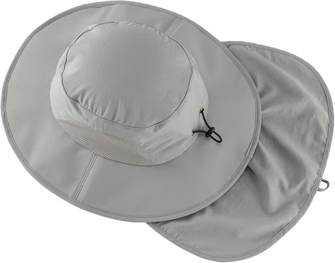 Home Prefer Outdoor Men's UPF50+ Sun Hat with Neck Flap Women's UV Protection Wide Brim