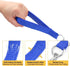 Chain Leash Metal Dog Leash, Chrome Plated with Soft Padded Handle for Medium Dogs (M, Blue Handle)