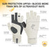 50+ Unisex UV Protective Fingerless Gloves UPF Sun Glove for Outdoor Fishing Cycling Hiking Driving Kayaking