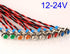 Gebildet 10pcs 6mm 1/4" 12-24V AC/DC LED Metal Indicator Light Waterproof Signal Lamp Pilot Dash Directional Car Truck