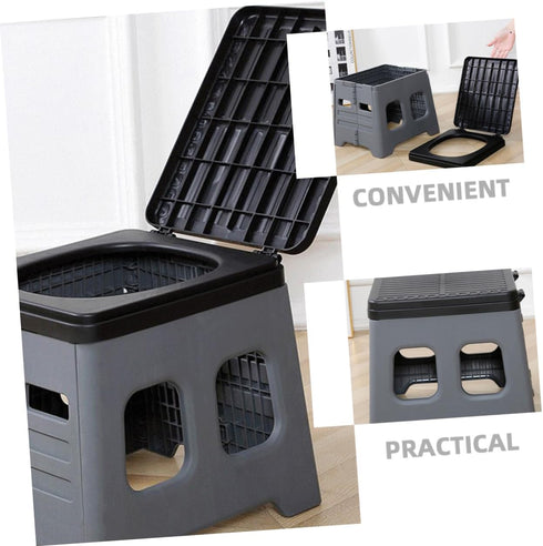 BESPORTBLE Portable Folding Toilet Made of PP Material Compact Foldable Potty for Camping Car Travel Outdoor Use