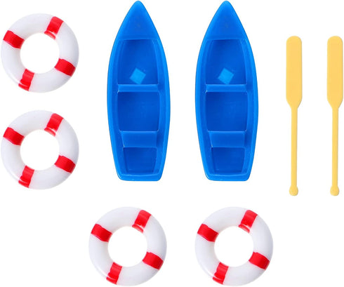 Kisangel 2 Sets Miniature Nautical Ornaments DIY Kit Including Life Buoy and