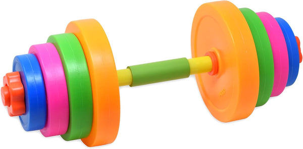 Kids Adjustable Weight Set - Barbell & Dumbbells for Toddler Gym Exercise Equipment Workout Toy