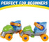 Grow-with-Me Easy Training Adjustable Inline Rollerskates, Quad-Style 4 Wheel Roller Skates for Kids and Toddlers