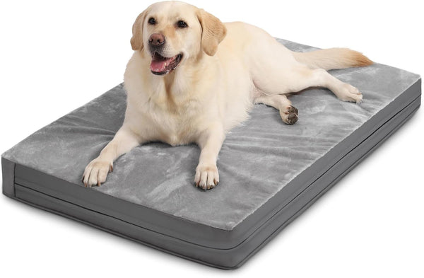 Vonabem Waterproof Dog Beds for XL Large Dogs, Washable with Removable Cover, Orthopedic Foam Pet Bed, Anti-Slip 42 inch