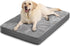 Vonabem Waterproof Dog Bed for Large Medium Dogs, Washable Orthopedic Foam Pet Bed with Removable Cover, 36 inch, Gray