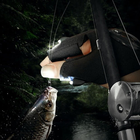 anso 1/2 Pack Flashing Rave Gloves with LED Light Beam - Black, for Outdoor Activities
