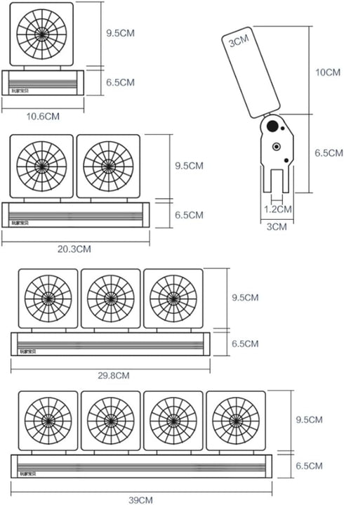 LONDAFISH Aquarium Chillers - Fish Tank Cooling Fan System for Salt and Fresh Water (1 Fan)