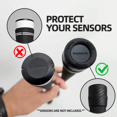 ARYZE CT10, Golf Club Sensor Covers Durable Protection, Compatible with Garmin Approach Arccos Smart Sensors, Golf Pad