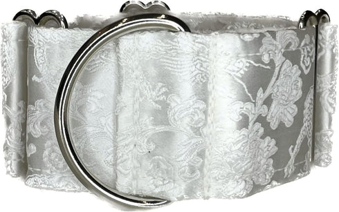 Extra Soft Martingale Dog Collar and Leash Set for Greyhound Saluki Whippet and Similar Breeds, 2'' Wide (M 11''-14'')