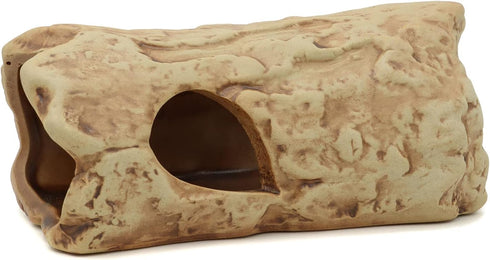 ALEGI Aquarium Decorations Log Betta Fish Tank Accessories, Ceramic Cave Hideout for Shrimp Cichlid