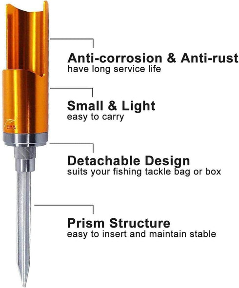 Fishing Rod Pole Holder, Aluminum Alloy Ground Support Stand, Fishing Rod Racks, Folding Holder