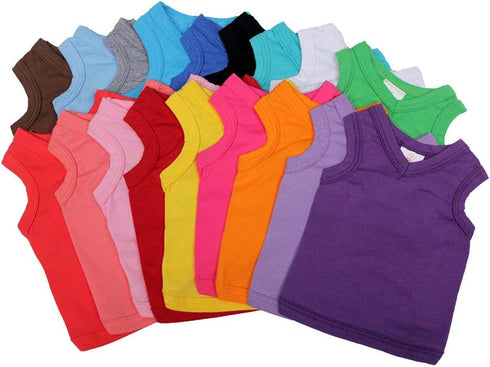 2018 Pet Clothes Dog Clothing - Blank T-shirt Tanks for Small to Large Dogs, 100% Cotton Summer Vest (XXL, Turquoise)