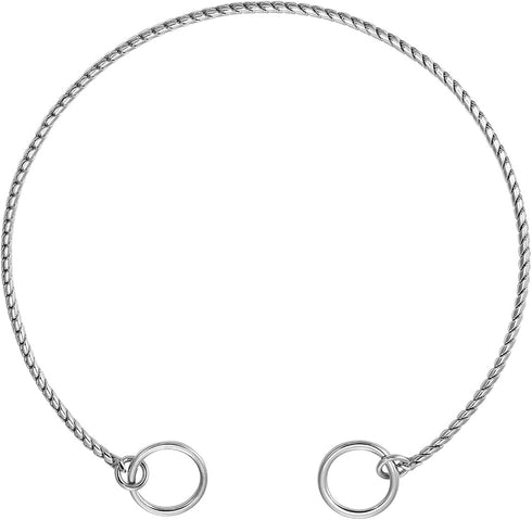 Metal Chain Dog Choke Collar, Stainless Steel Slip Chain for Dogs Walking Training, Puppy Pet Snake Chain