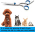 Curved Pet Hair Grooming Scissors, Professional Dogs Cats Shears, Heavy Duty Titanium Stainless Steel with Safety Round