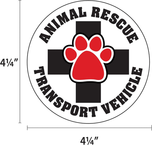 Imagine This D1962 Car and Rescue Decal (Animal Rescue Transport Vehicle), 2 Pack