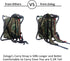 Folding Camping Chair Stool Backpack with Cooler Insulated Picnic Bag for Outdoor Fishing and Hunting