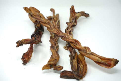 JACK'S PREMIUM 12 Large Braided Bully Sticks for Dogs, 100% All Natural
