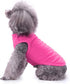 Chol&Vivi Dog Clothes, 2pcs Soft Cotton T-Shirts for Small, Medium, Large Dogs (Pink and Rose Red, M)