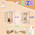 AOWPFVV 3 Chinchillas, Pcs Wooden Bunny Toys - Safe Rabbit & Guinea Pigs Teeth Grinding Toys for Hamsters & Small