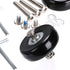 OwnMy 50mm x 18mm Set of 4 Luggage Suitcase Replacement Wheels, Rubber Swivel Caster
