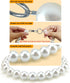 KUDES Chunky Pearl Dog Necklace, Strong Stainless Steel Wire Rope, Elegant Classic Super Big Pearl for Medium Large Dogs