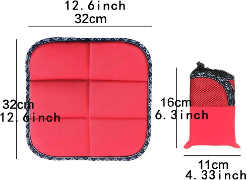 harayaa Foldable Seat Pad Camping Seat Cushion Thick Chair Cushion Waterproof Sit Mat with Storage Bag for Park Garden