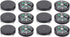 12Pcs Button Compass, Oil Filled Mini Pocket Button Compass for Camping, Hiking, Boating, Survival Bracelets Button
