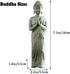 Japanese Aquarium Buddha Statue - 7.1” Sandstone Sculpture for Garden and Home Decor, Zen Buda