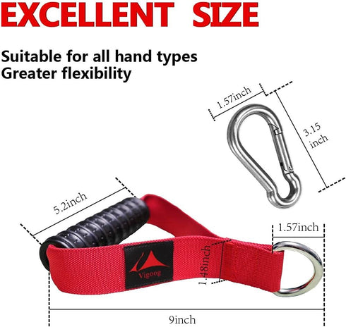 Heavy Duty Gym Exercise Handles Attachment for Cable Machine, Resistance Band, Pulley System Home Fitness Equipment