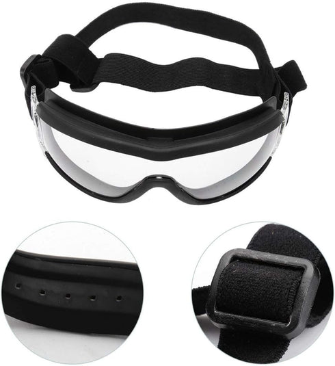 Pet Goggles - Eye Protective Glasses for Medium or Large Dog, Anti-UV, Windproof, Waterproof (Transparent)