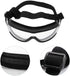 Pet Goggles - Eye Protective Glasses for Medium or Large Dog, Anti-UV, Windproof, Waterproof (Transparent)