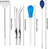Fish Tank Cleaning Tools, 8 in 1 Aquarium Feeder Tools Kit, Aquarium Plants Cleaner, Stainless Steel Feeding