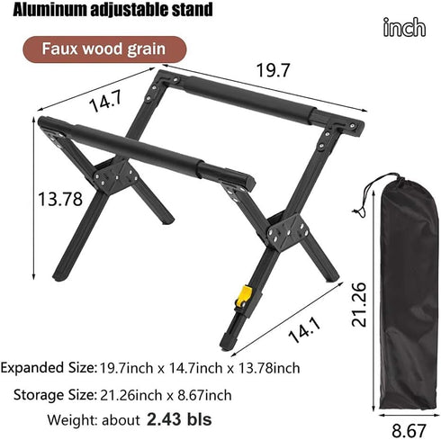 LIWSHWZ Folding Cooler Stand with Carry Bag, Adjustable Cooler Holder Leg, Portable Box Stand for Camping