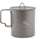 TOAKS Titanium Camping Cup, 450ml with Lid – Compact, Foldable Handle, Rustproof and Durable