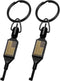 Flat Swivel Handcuff Key, Universal Cuff Key with Detachable Keyring, 2 Pack