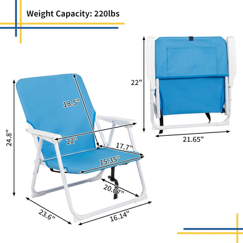 GODECOR 1) Outdoor Beach Chair, Folding Chair Lightweight and Portable Camping Chair (Small