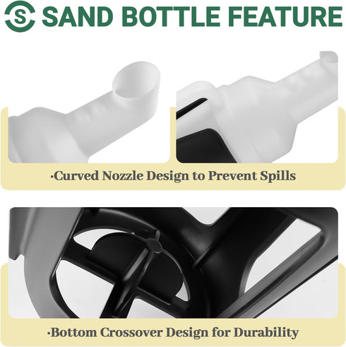 Universal Golf Cart Sand Bottle - Divots Filler Sand Bottle for Club Car, EZGO, Yamaha Model (1set /2set)