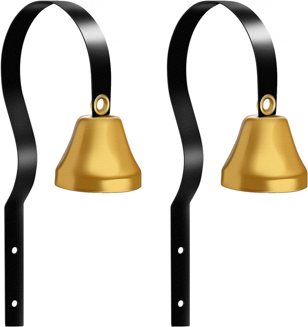 Flylin 2Pcs Metal Dog Doorbell, Shopkeepers Doggy Training Bell Wall Mounted for Home