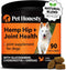 Pet Honesty Hemp Hip & Joint Supplement for Dogs, Glucosamine Chondroitin, Turmeric, Supports Mobility, Duck Flavor.