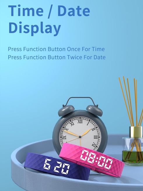 Non-Bluetooth LED Fitness Tracker Watch, No App No Phone Required, Pedometer Watch with Steps, Calories, Sleep Tracker,
