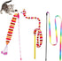 KABASI Cat Wand Rainbow Toy, 3 Styles Interactive Cat Toys, Colorful Sounding Toys, Rainbow Ribbon Wand for Kittens